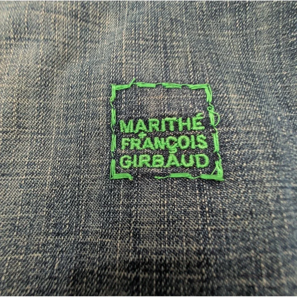 Vintage Marithe Francois Girbaud Denim Shorts Mens 33 Baggy Y2K Green Spellout
